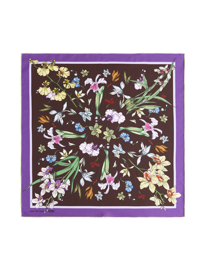 LP + NYBG orchid symphony scarf in purple