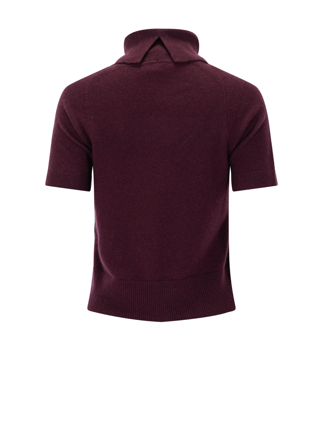 tori cashmere short sleeve sweater in merlot