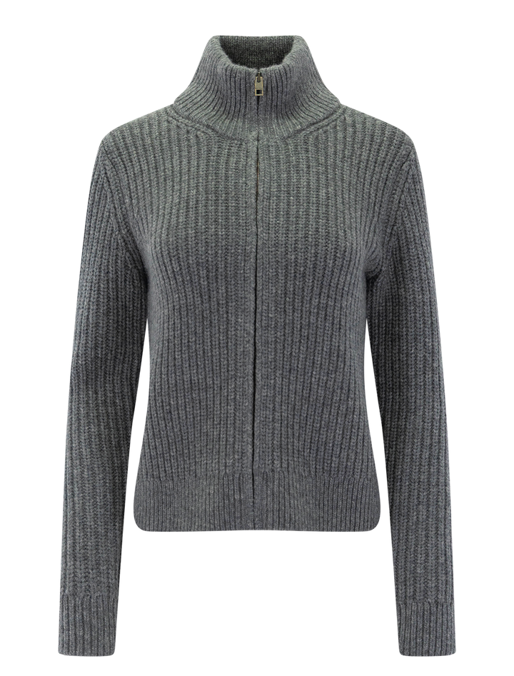 arlen cardigan in medium grey melange