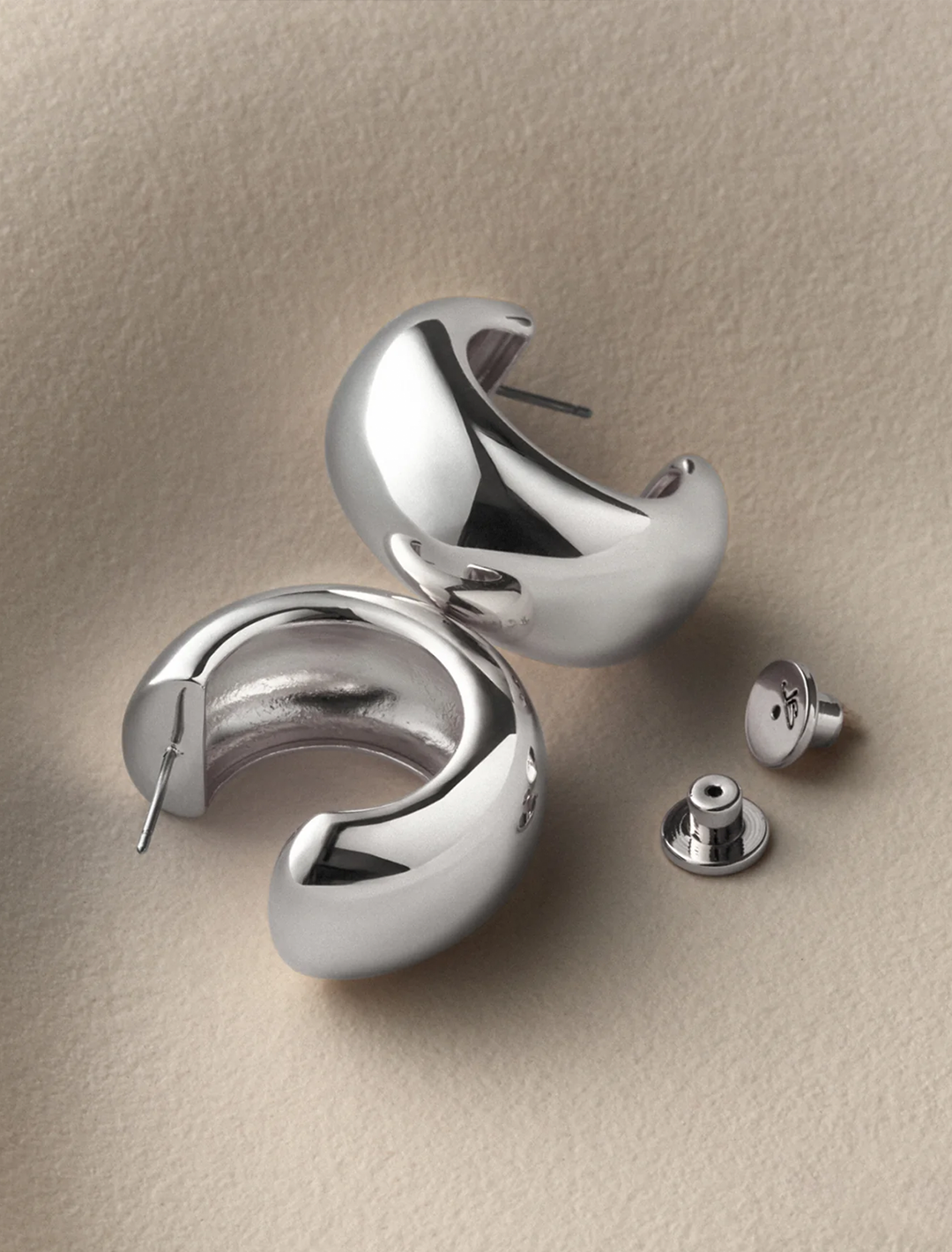 gia hoops in silver
