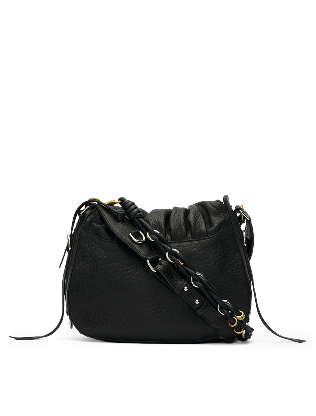 bolton bag in black bubble leather