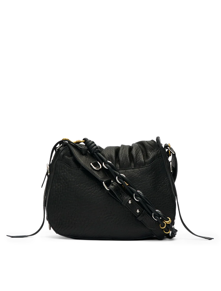 bolton bag in black bubble leather