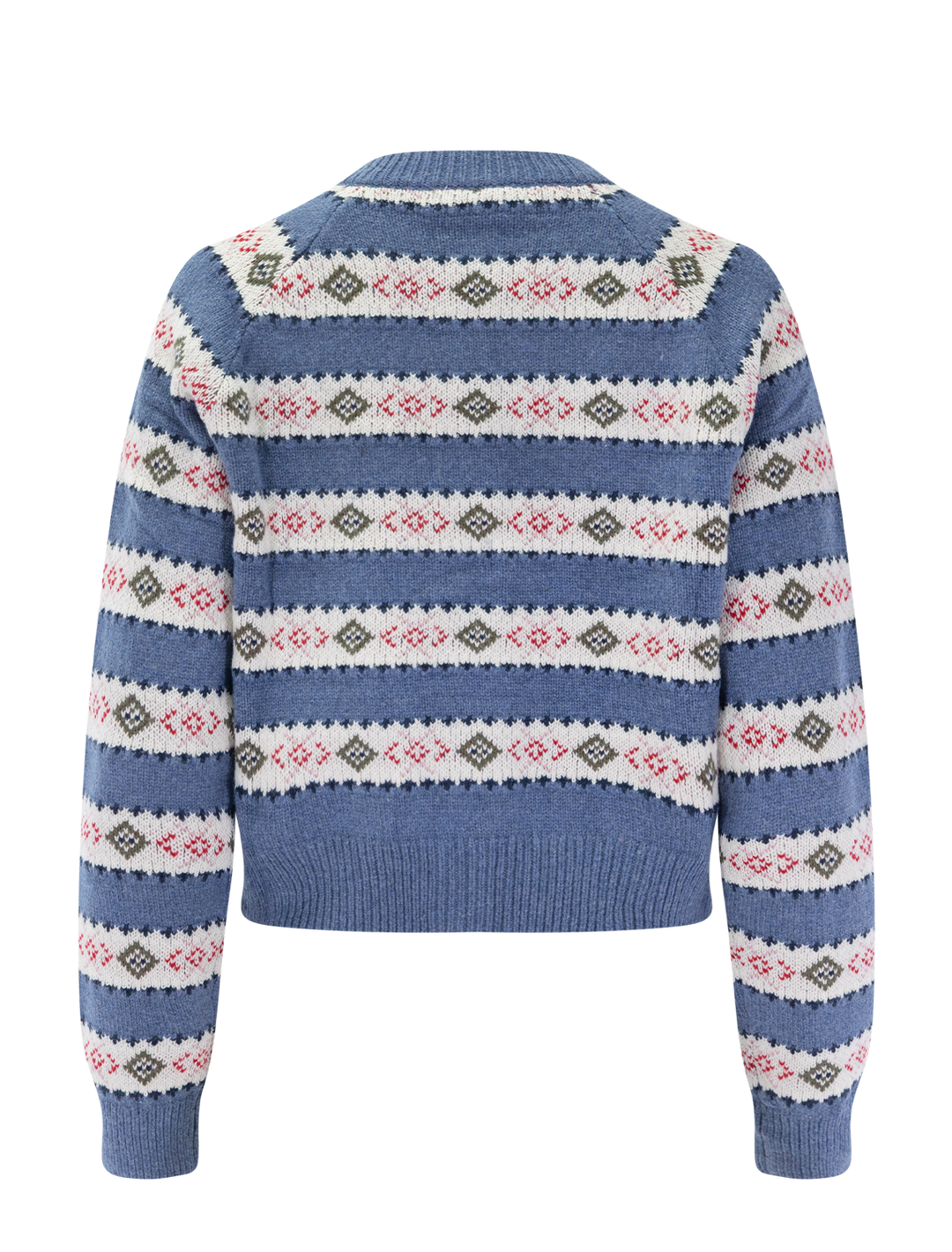 fiorella fair isle cardigan in french blue