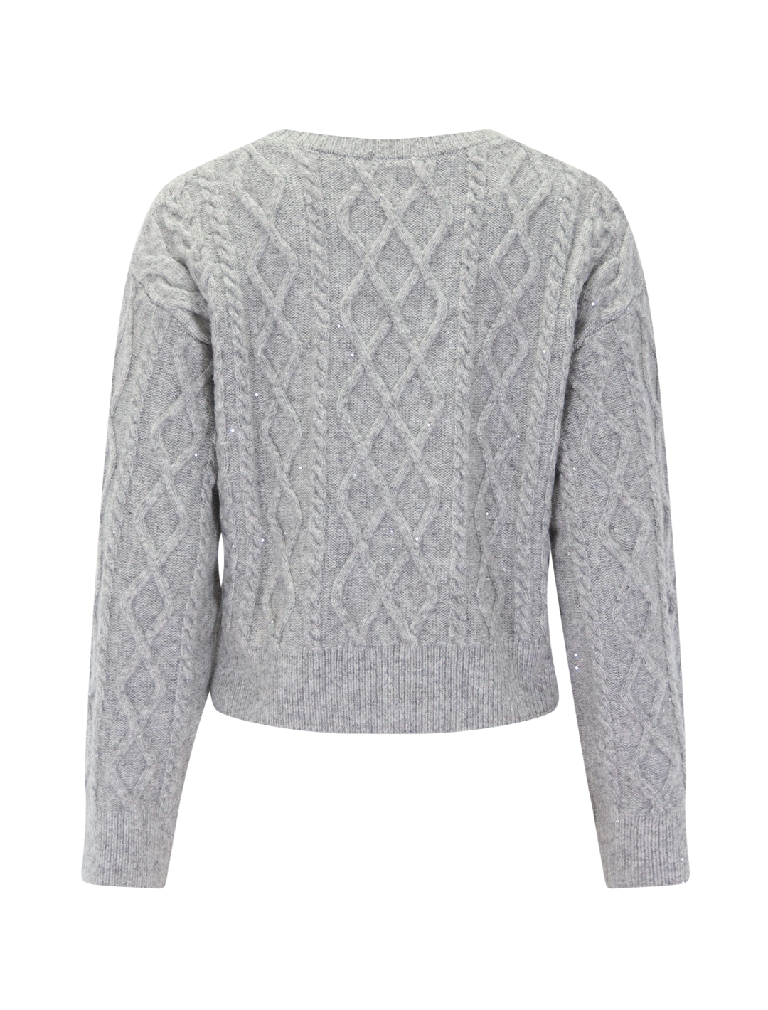 billie shimmer sweater in ice heather grey