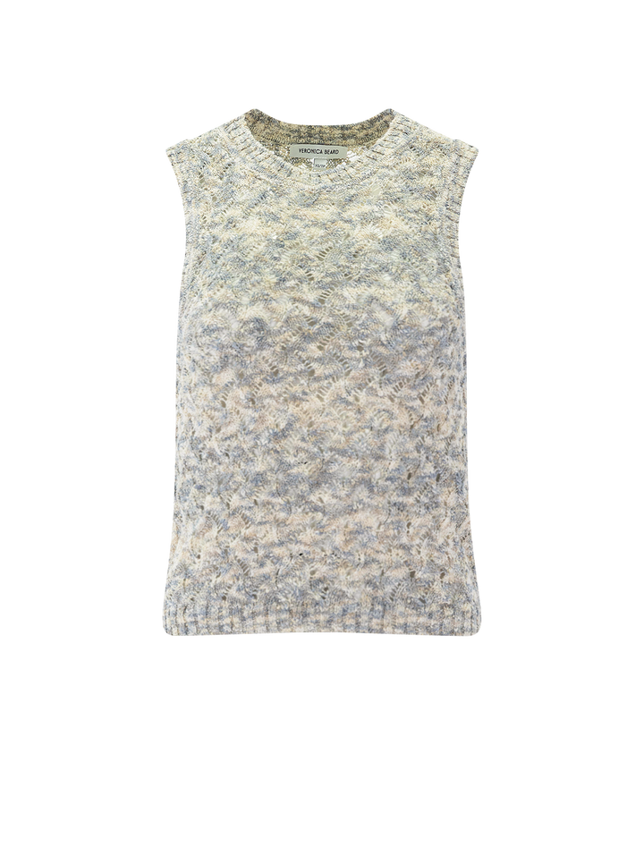 cropped jerrel knit tank in dove multi