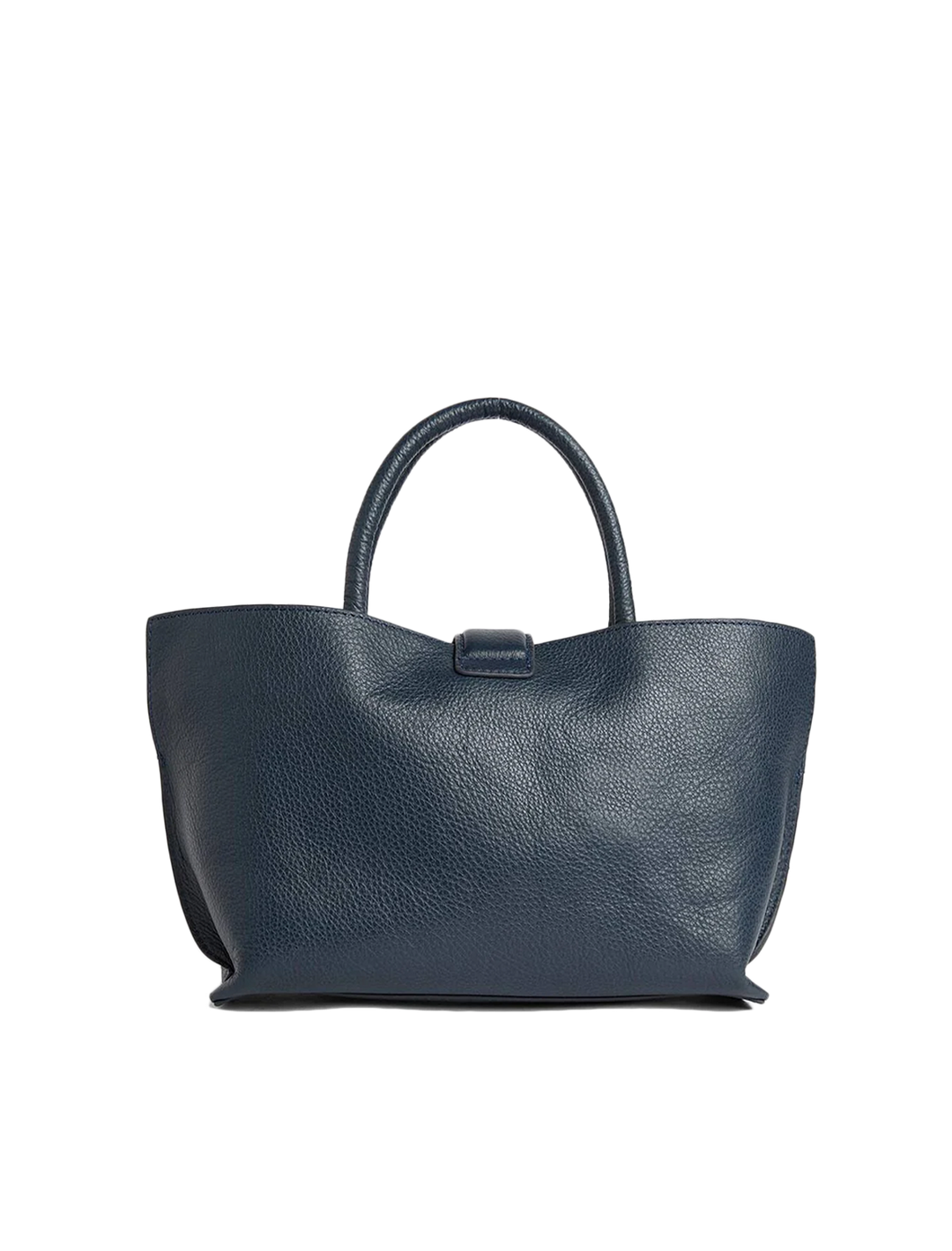 alder mini leather tote in navy