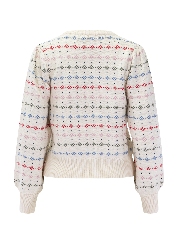 alma puff sleeve sweater in ivory