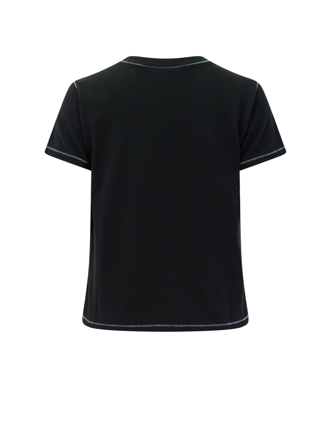 girlfriend tee in black contrast stitch