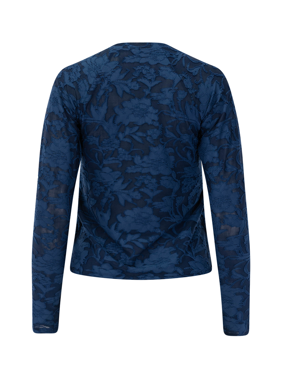 cecelia floral long sleeve tee in dark navy