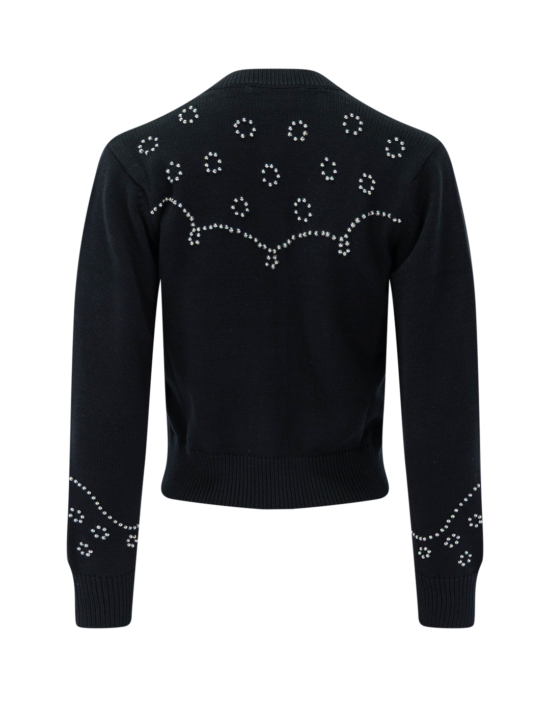 the studded cardigan in black