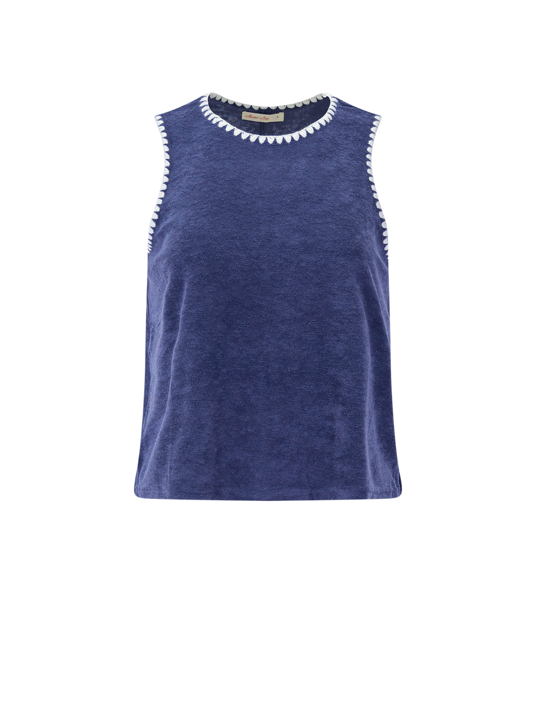 flip terry shell tank in bay blue
