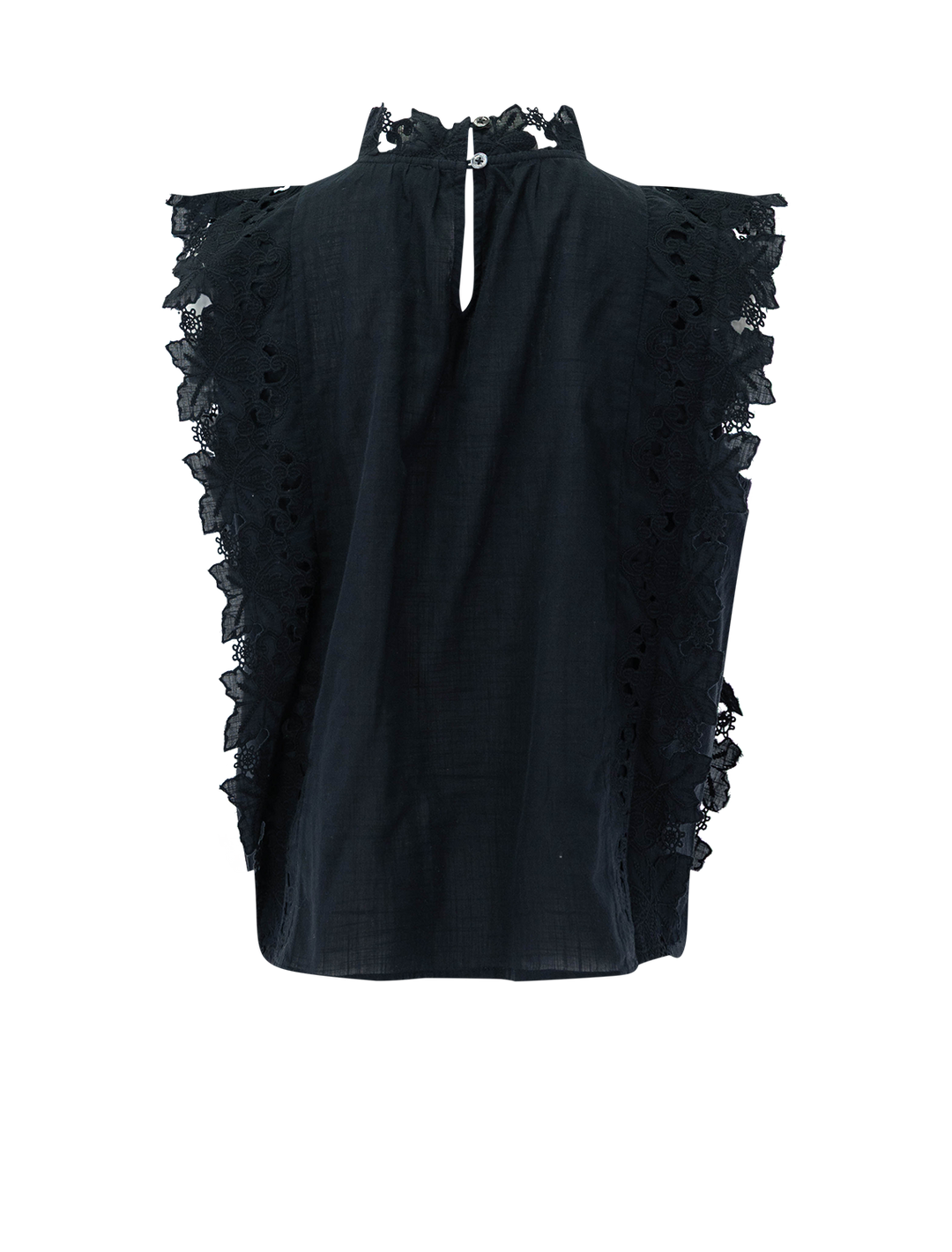 eleannora embroidered top in black