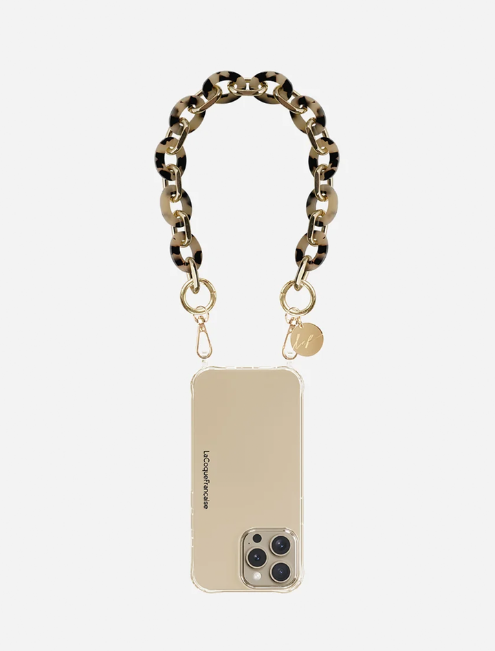 cassie beige tortoiseshell chain