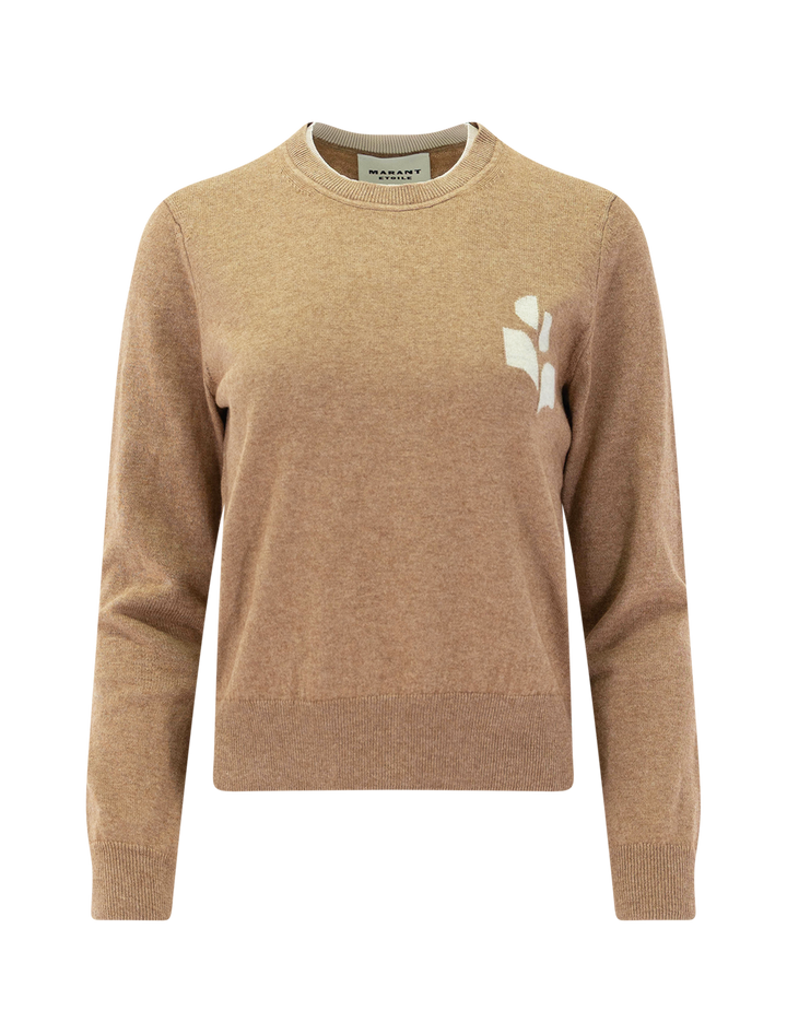 lanta pullover in camel and light grey