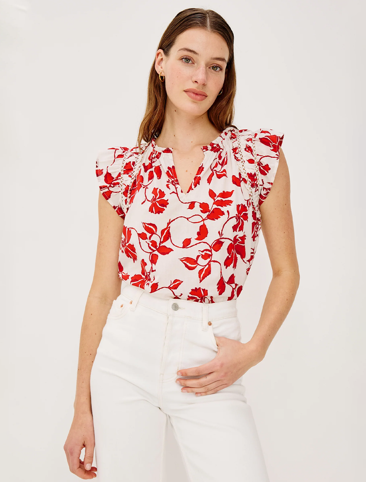 allea top in red jasmine