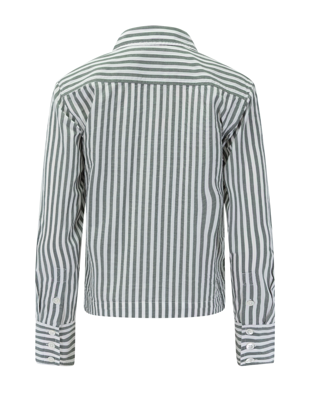 straight fit short button down in mineral stripe