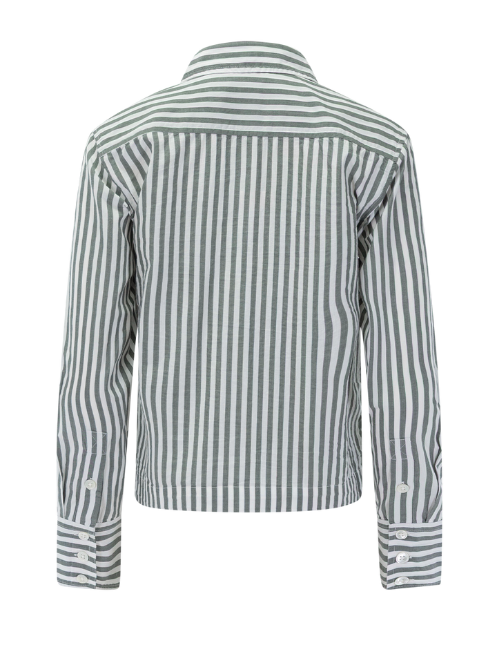 straight fit short button down in mineral stripe