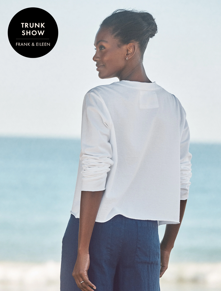 jackie t-shirt cardigan in white