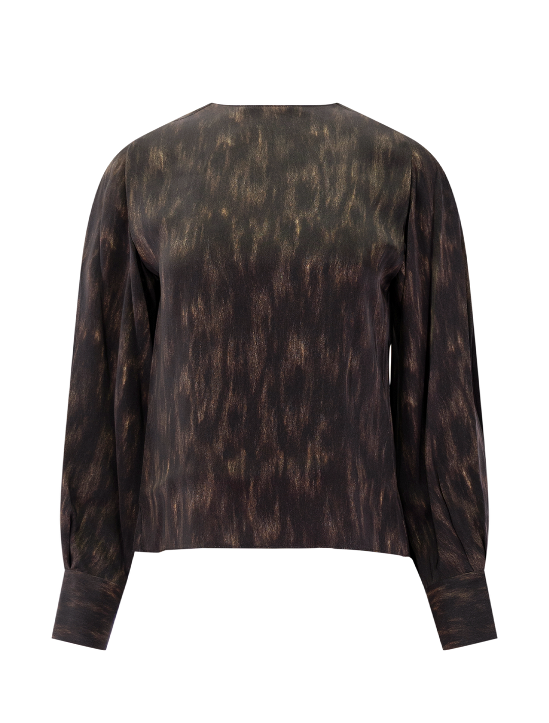 raglan tie neck top in cinderwood