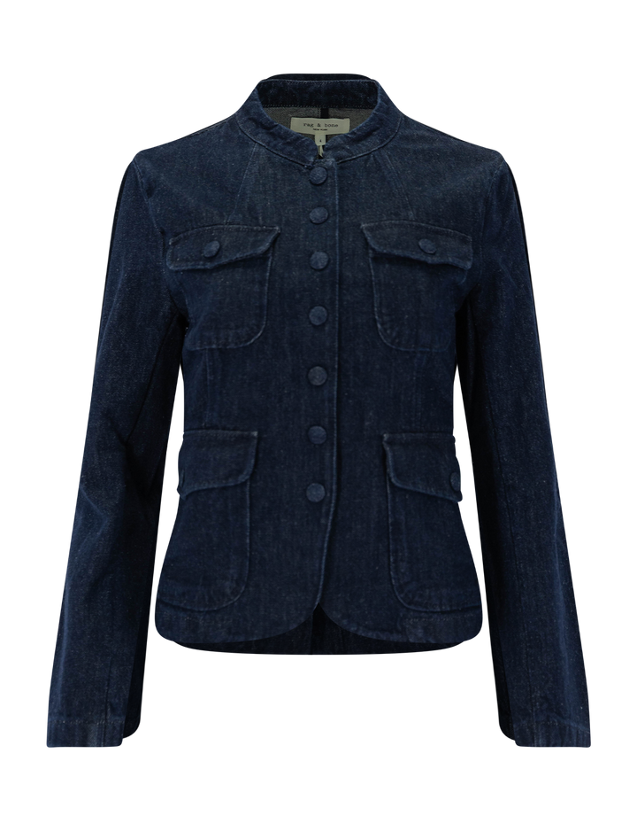 mercer blazer in dark rinse denim