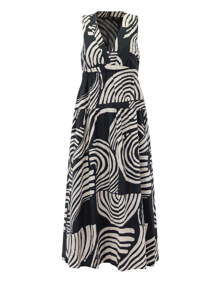 genevieve dress in onyx waves