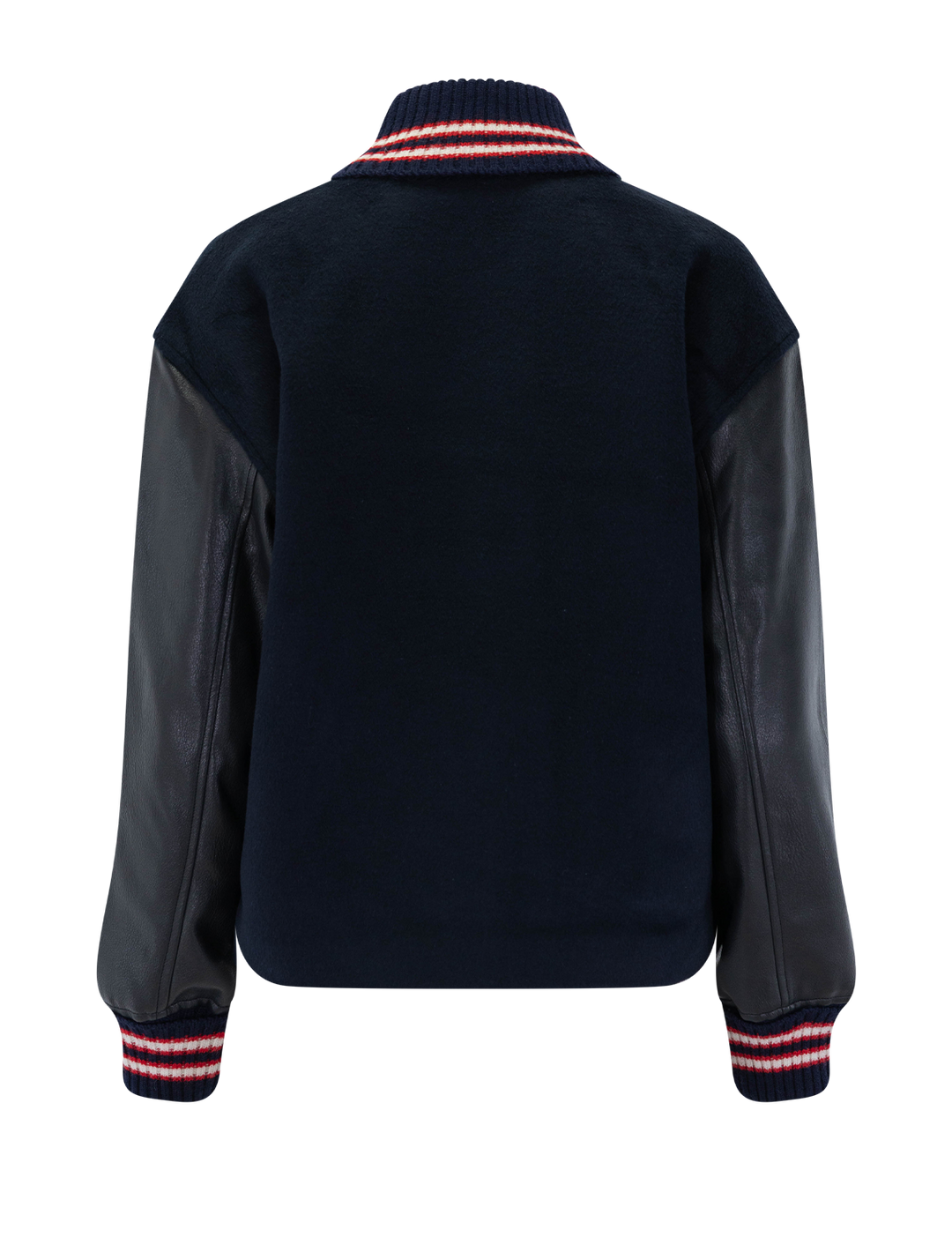 scarlet varisty jacket in salute