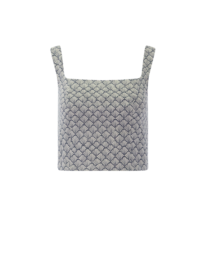 zoe hemp tank in navy sea shell