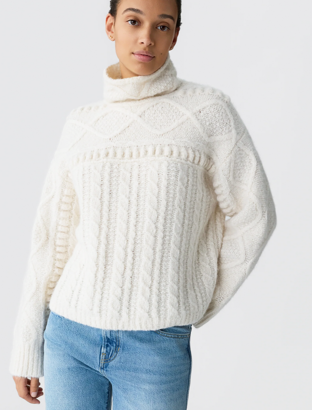super cloud turtleneck in cream