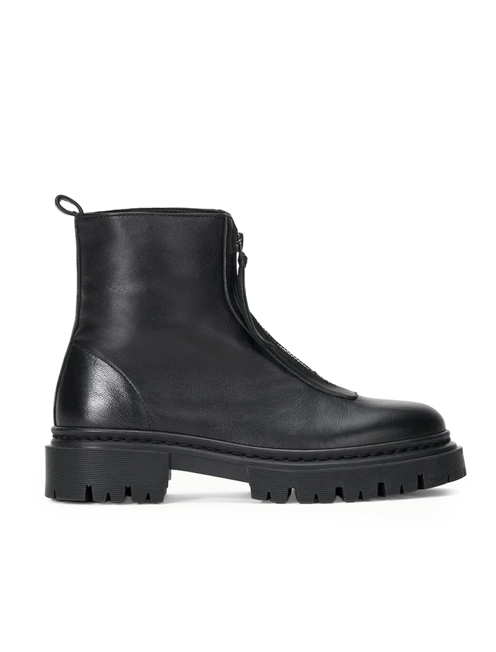 miles zip ankle boot in black