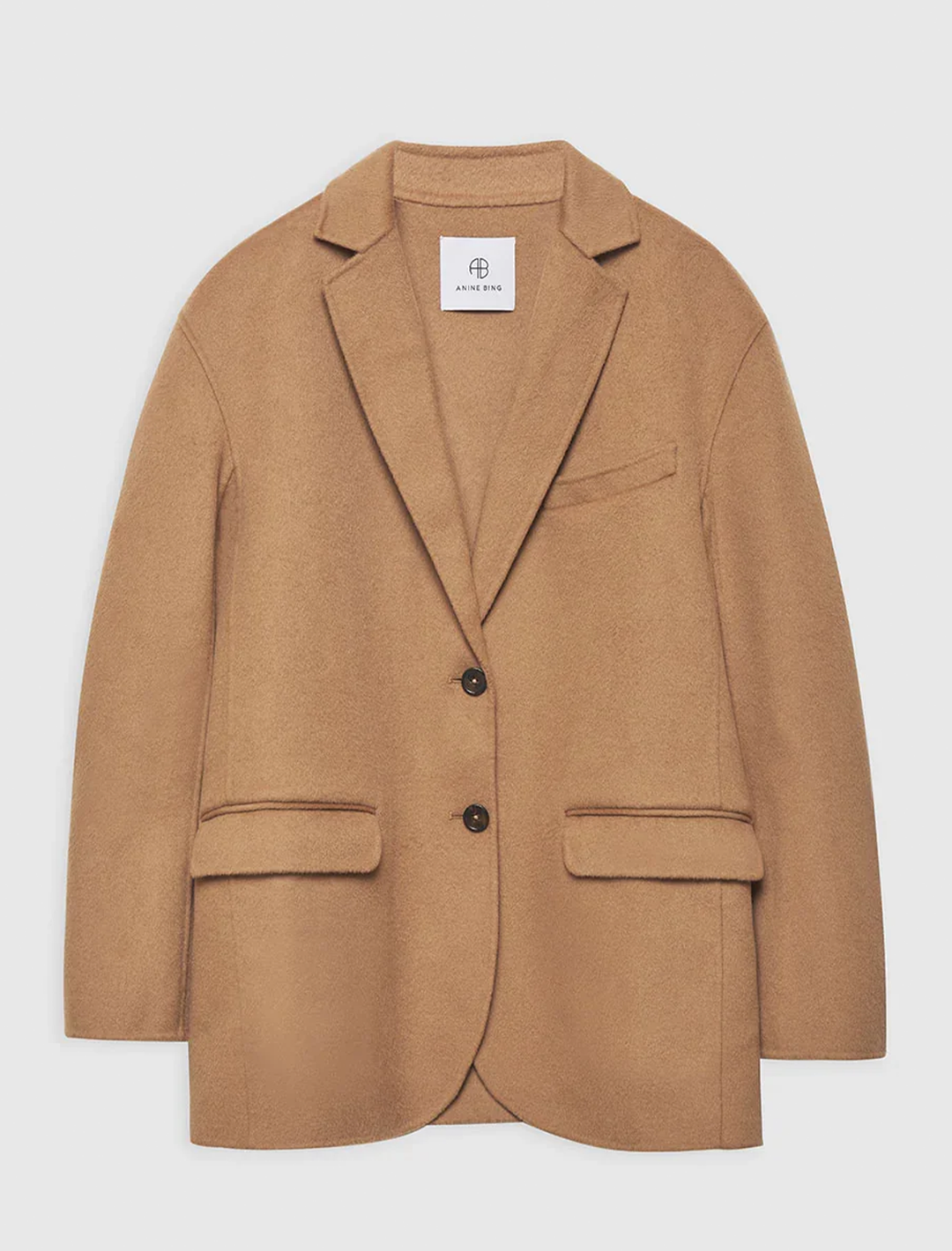quinn cashmere blend blazer in camel