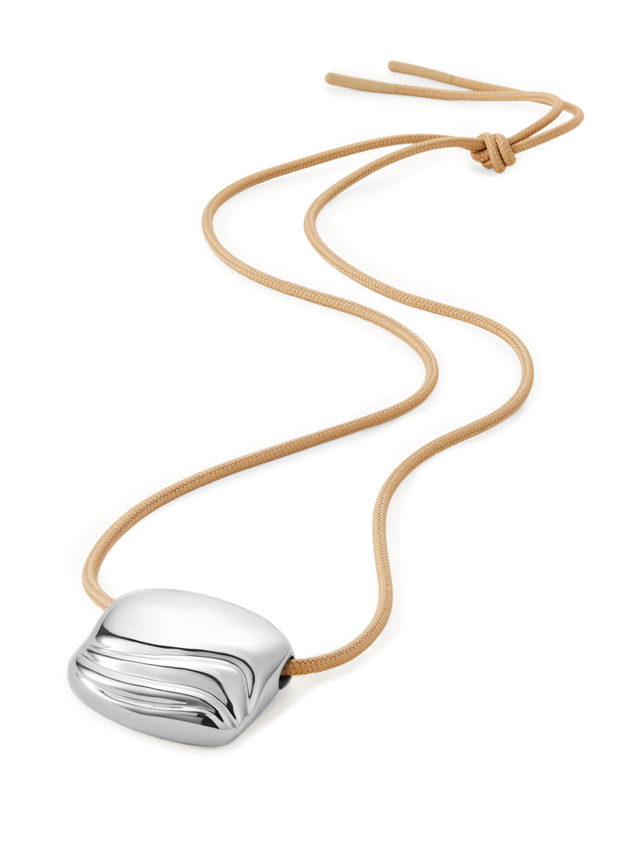 rue rope necklace in silver