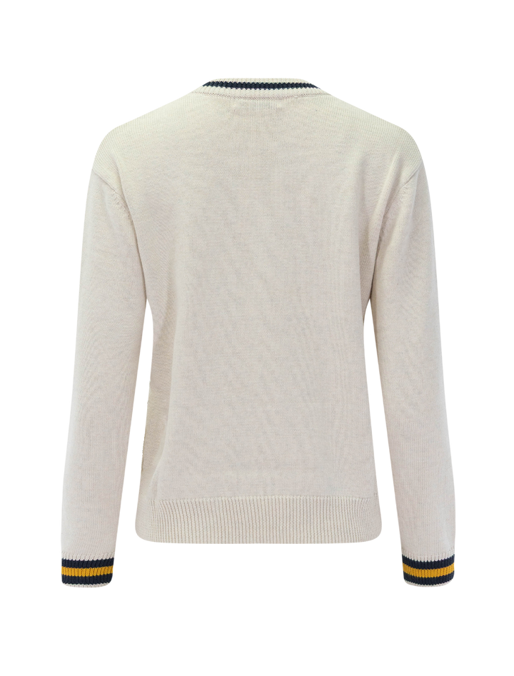 hadley crewneck sweater in antique white