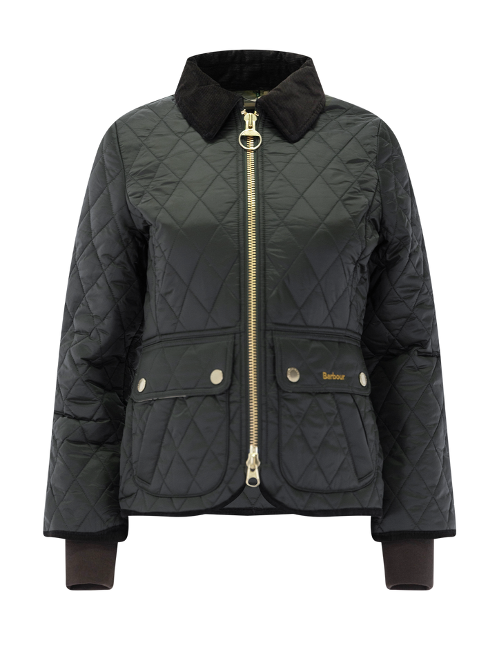 beadnell quilted jacket in sage