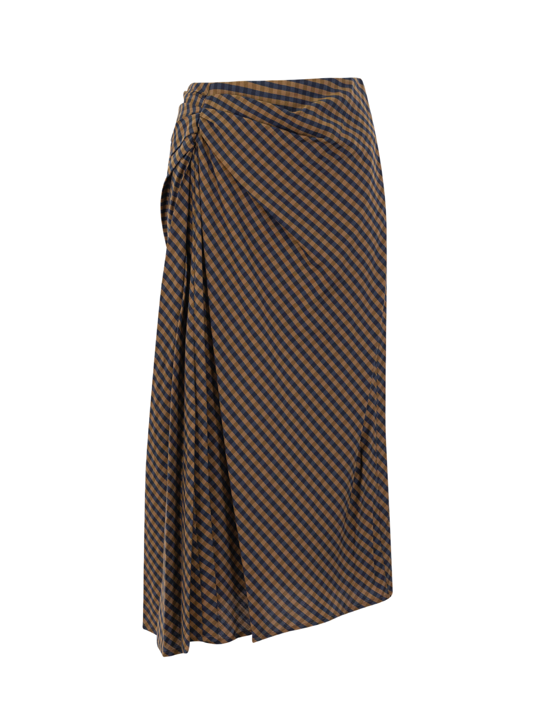 jean skirt in pecan and navy