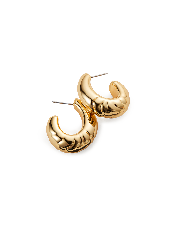 slim nelle hoops in gold