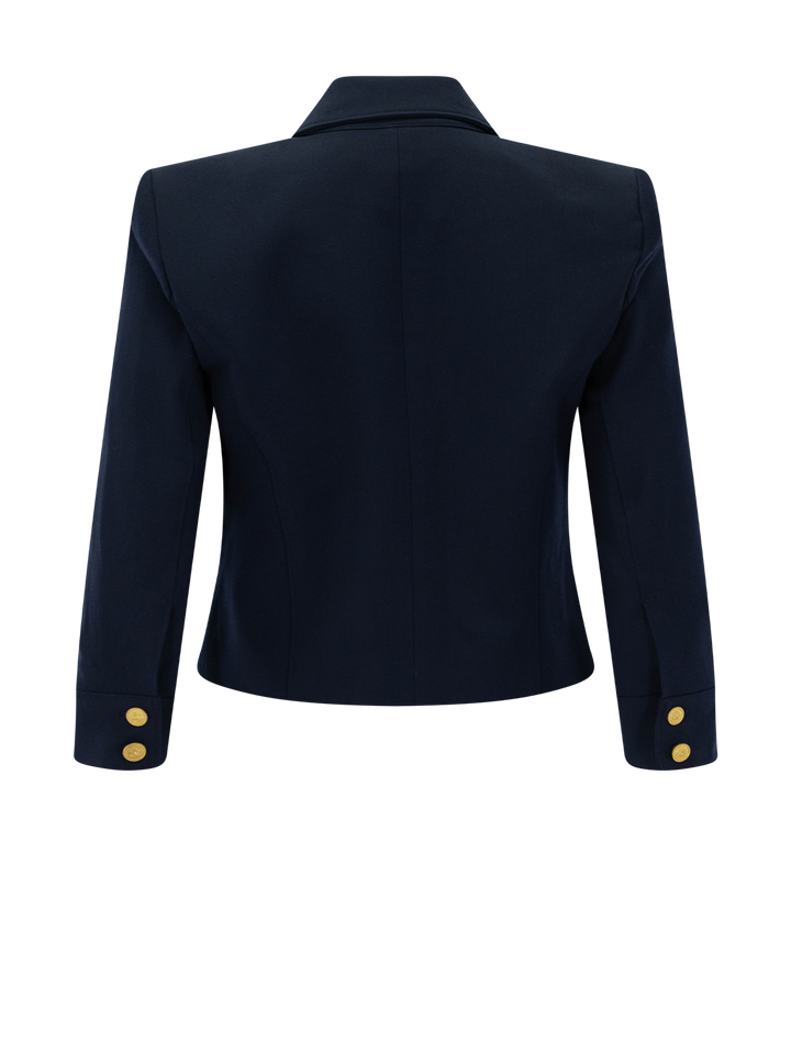 kumi cropped jacket in midnight