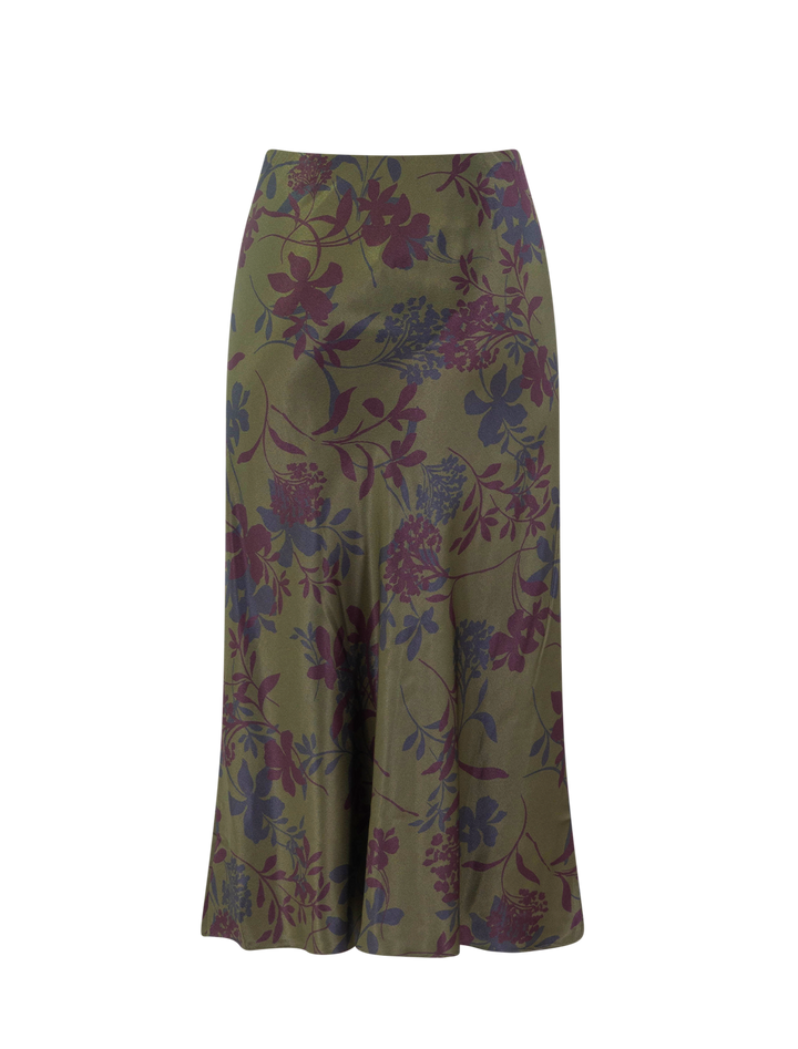anya skirt in olive dahlia
