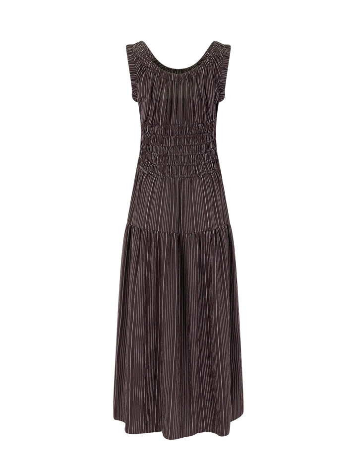 anastasia dress in chicory stripe