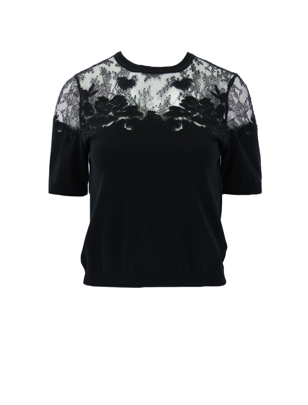 ella lace top in noir