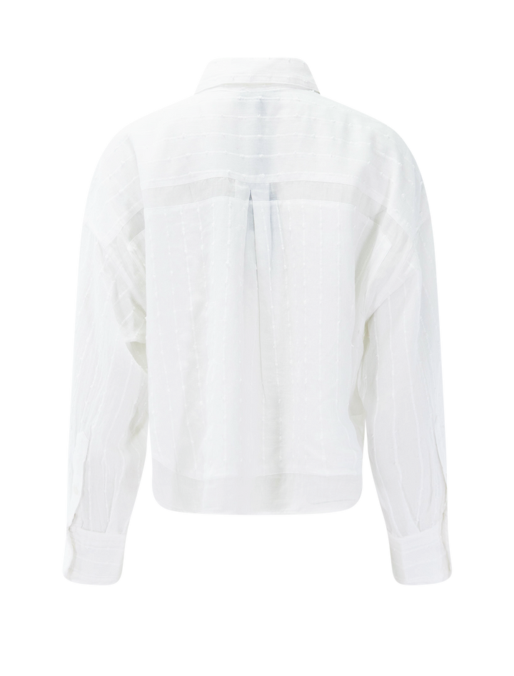 marin long combo shirt in white