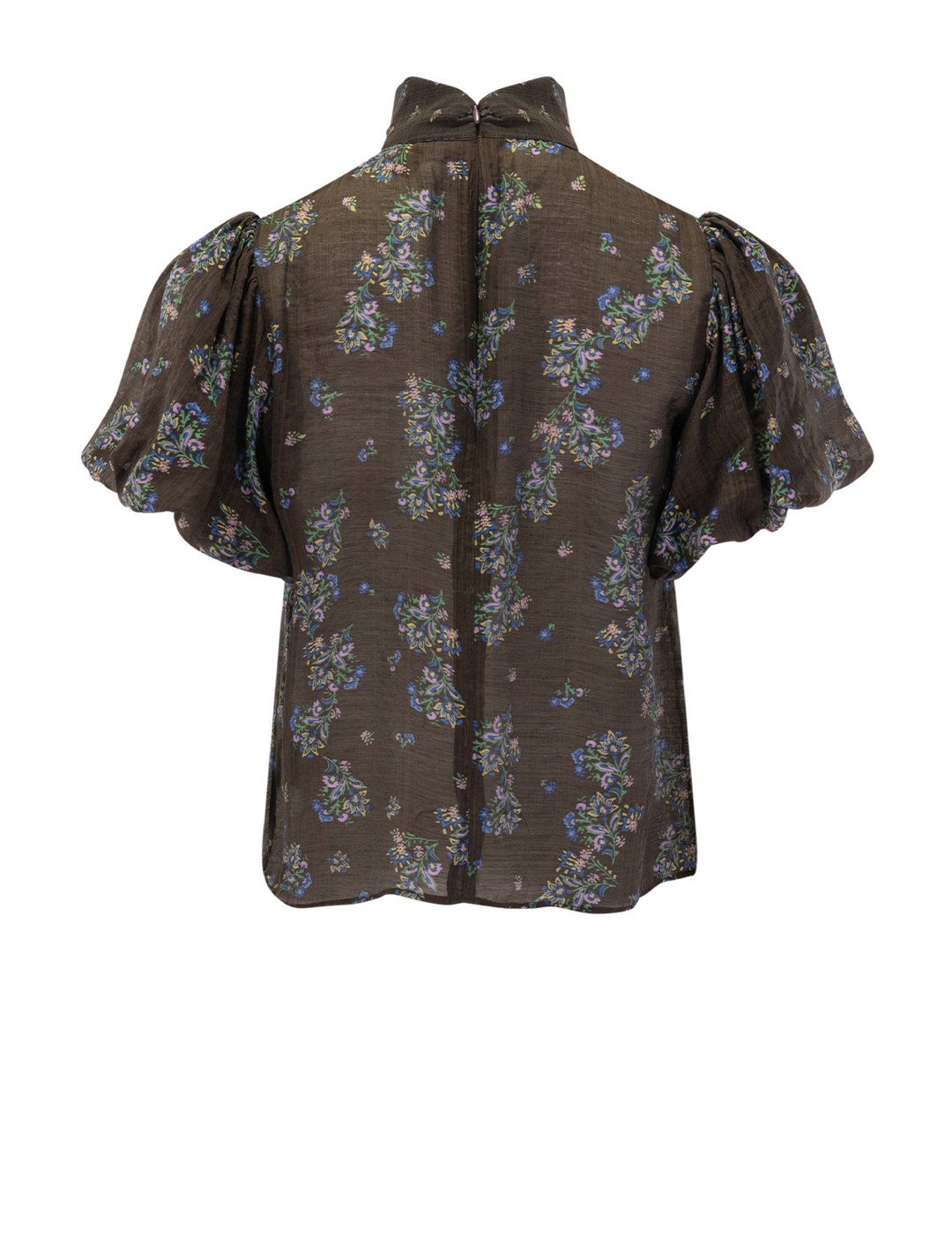 lolanie top in dark espresso print