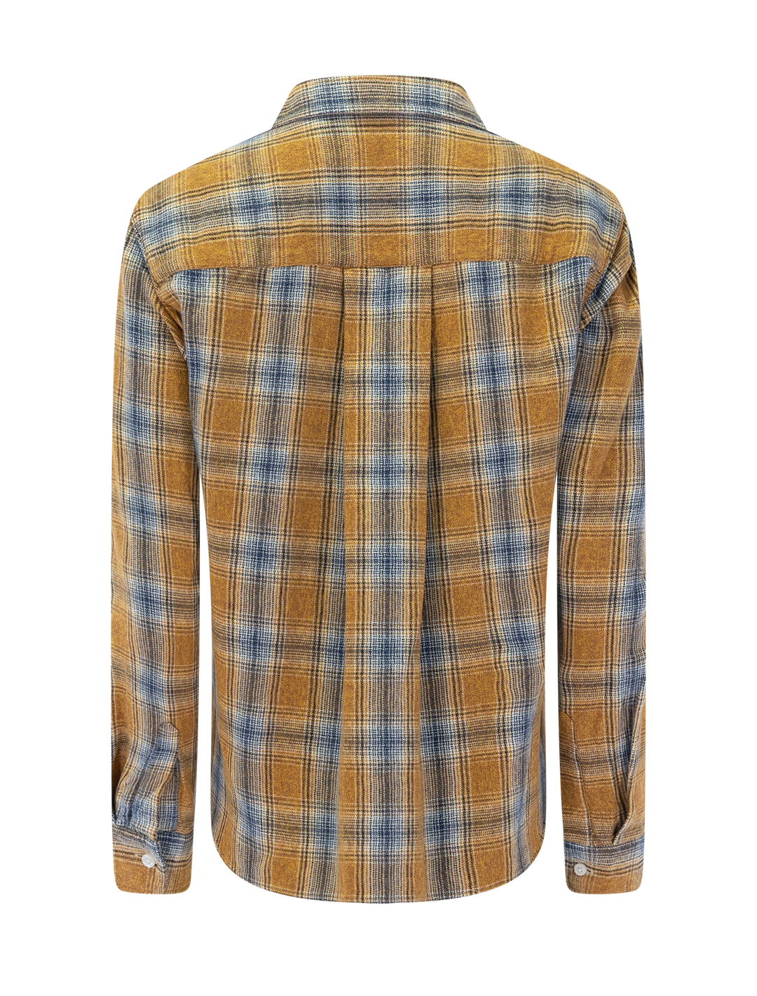 silvio in gold blue large plaid