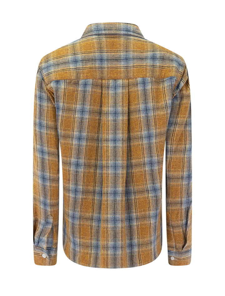 silvio in gold blue large plaid
