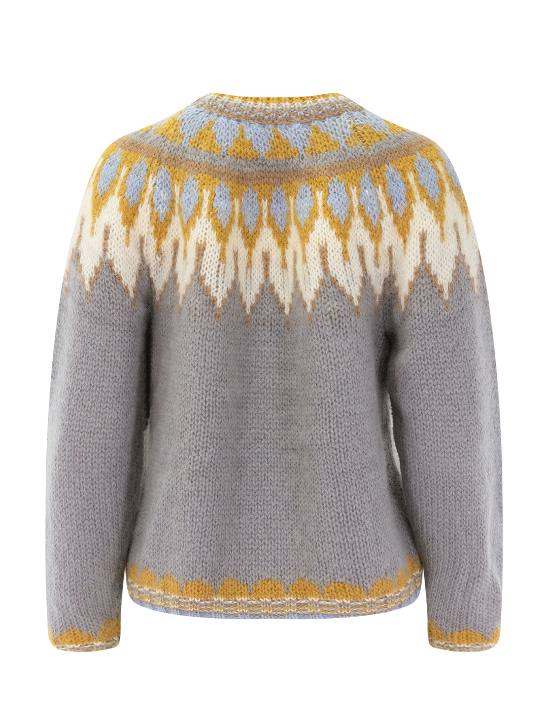 klelia fair isle sweater in grey
