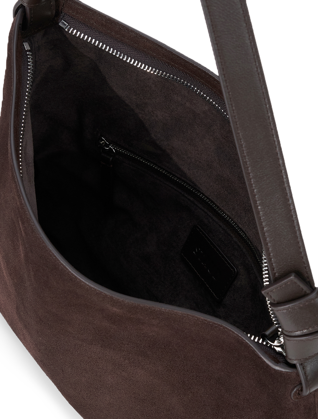dani shoulder bag in espresso suede