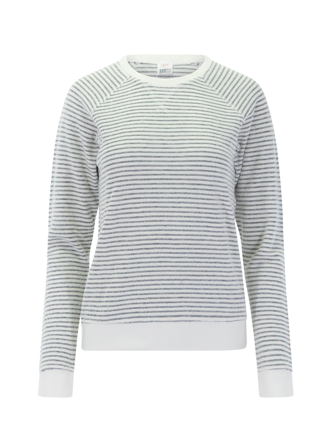juno reversible raglan in heather grey stripe