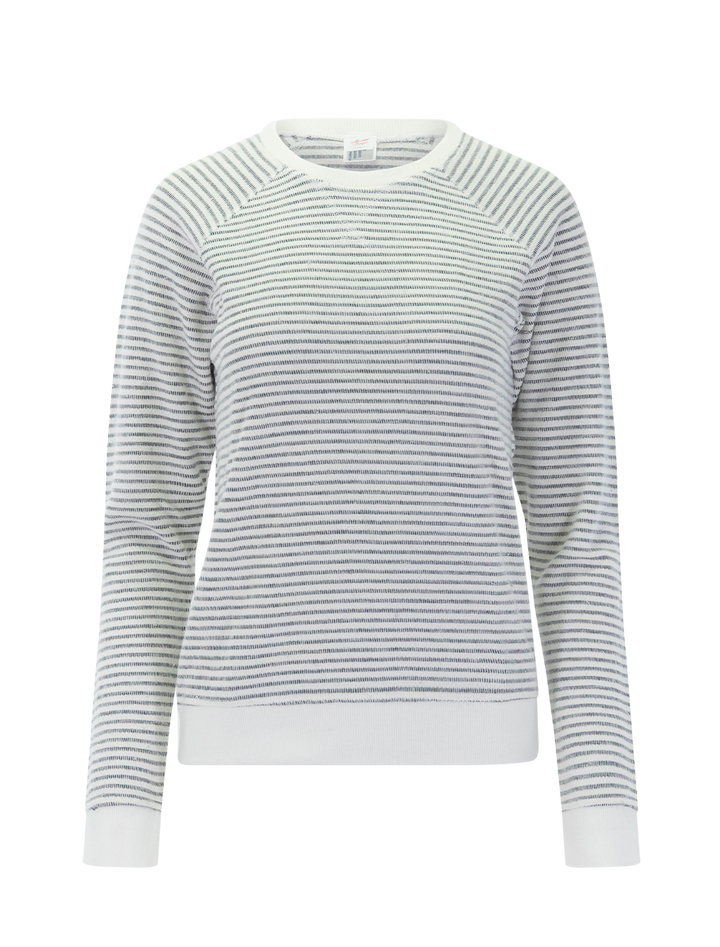 juno reversible raglan in heather grey stripe