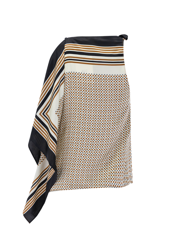 kit top in black and caramel dotted