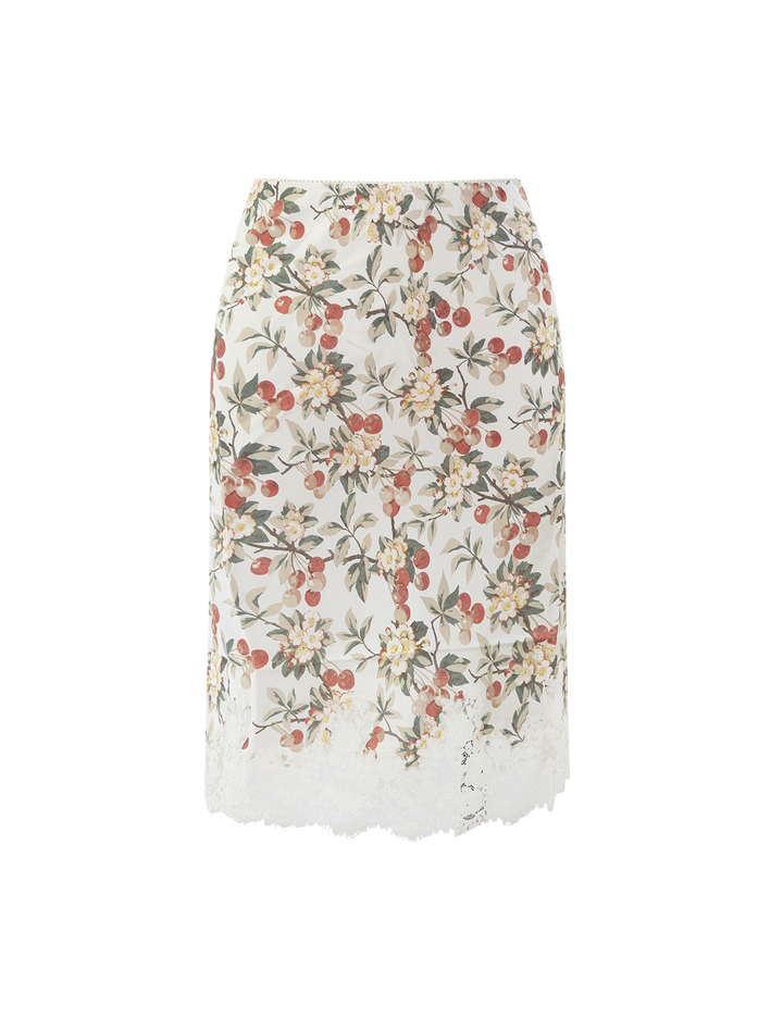 elowette skirt in cerise et fleur
