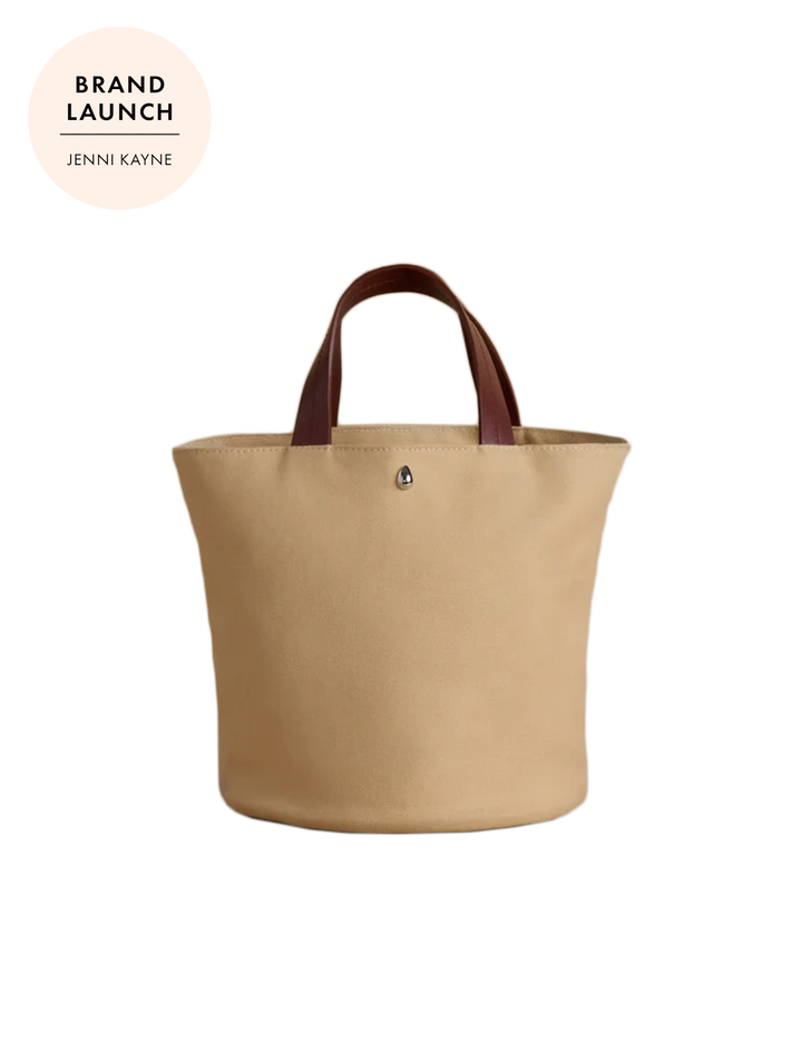 gem bucket bag in beige